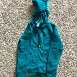 3/$20 Hooded fleece with thumb holes. All in Motion brand. Size 6/6x.